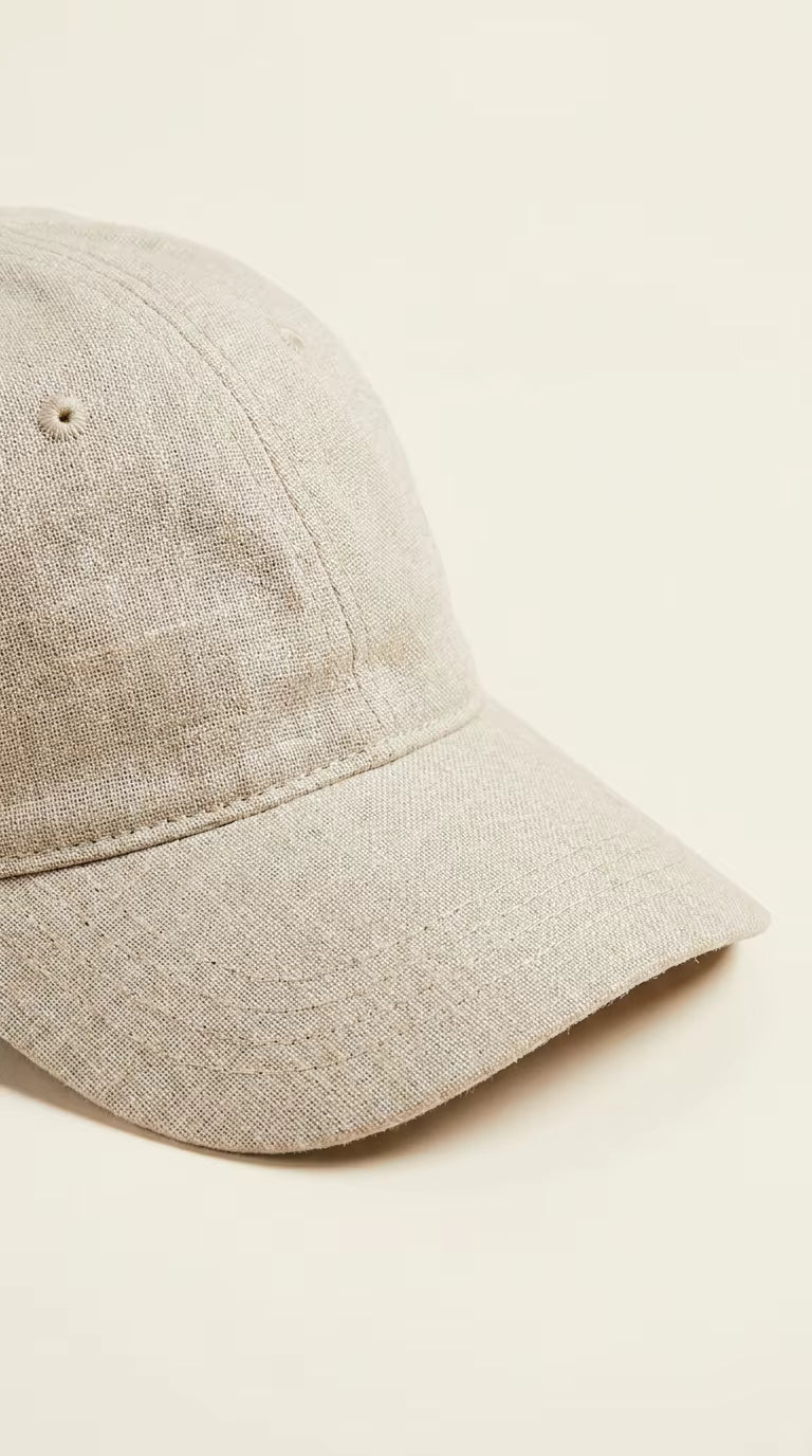 The Essential Linen Baseball Cap | Minimalist Unstructured "Dad Hat" for Summer